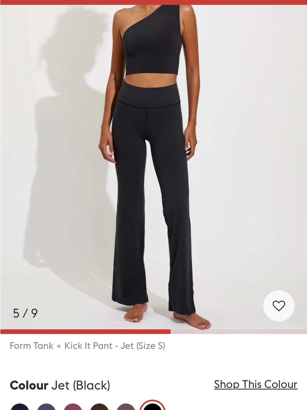 Left On Friday Black Leggings with Red Logo